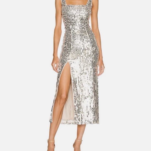 Show Me Your MuMu Eden Sequin Midi Dress - Picture 1 of 5